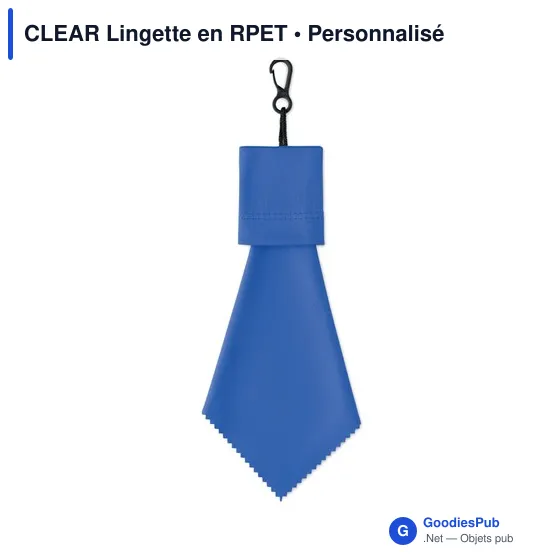 Lingette personnalisable en RPET pour logo - CLEAR - Image 11