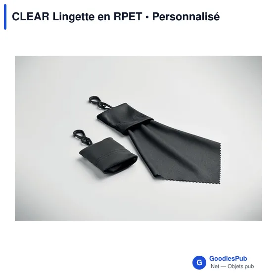 Lingette personnalisable en RPET pour logo - CLEAR - Image 5