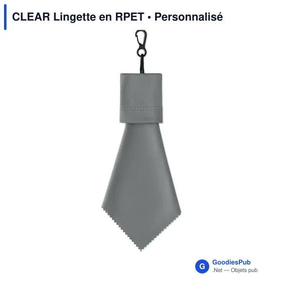 Lingette personnalisable en RPET pour logo - CLEAR - Image 6