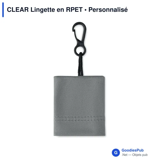 Lingette personnalisable en RPET pour logo - CLEAR - Image 7