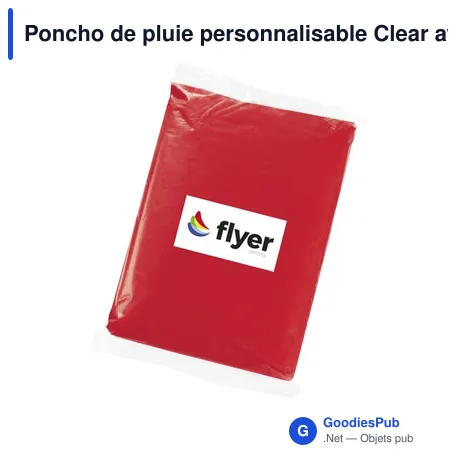 Poncho de pluie personnalisable Clear avec logo