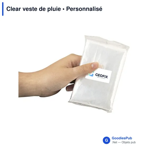Poncho de pluie personnalisable Clear avec logo - Image 6