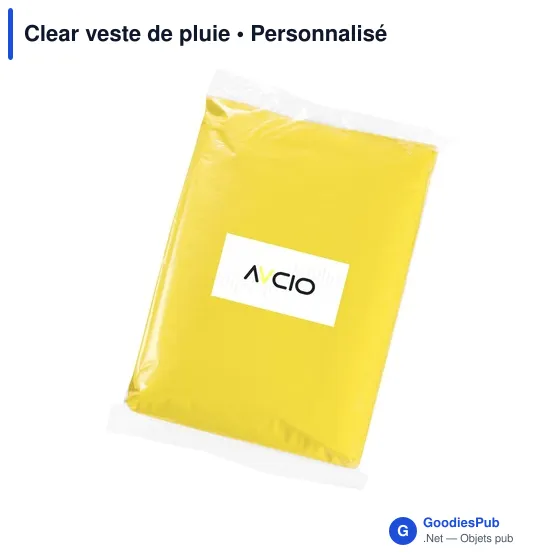 Poncho de pluie personnalisable Clear avec logo - Image 8