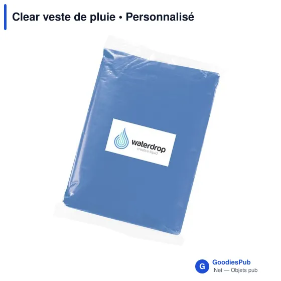 Poncho de pluie personnalisable Clear avec logo - Image 9