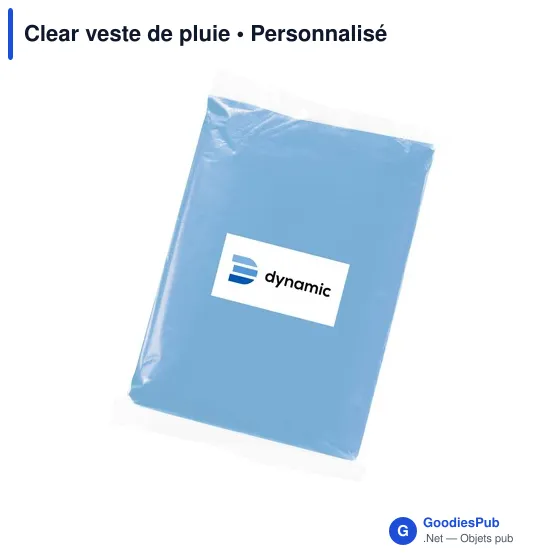 Poncho de pluie personnalisable Clear avec logo - Image 10