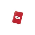 Variante rouge - Poncho de pluie personnalisable Clear avec logo