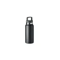 Variante noir - Gourde isotherme personnalisable avec logo pour entreprises