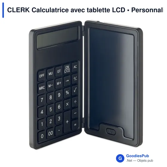 Calculatrice personnalisable avec tablette LCD - CLERKavec logo - Image 4