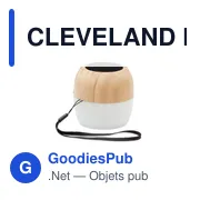 CLEVELAND Haut-parleur sans fil en bambou - Miniature 1