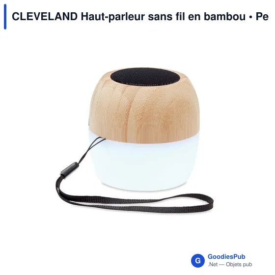CLEVELAND Haut-parleur sans fil en bambou - Image 2