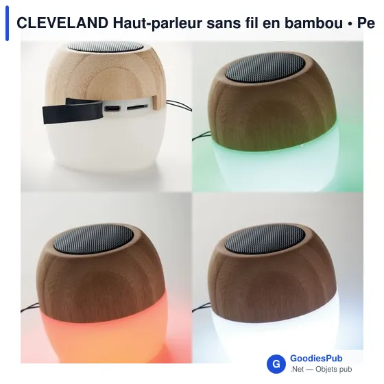 CLEVELAND Haut-parleur sans fil en bambou - Image 3