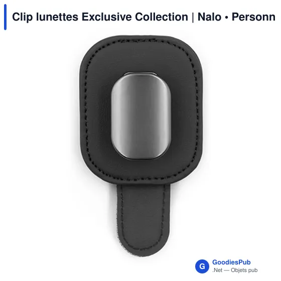Clip à lunettes personnalisable Nalo pour un rangement pratiqueavec logo - Image 3