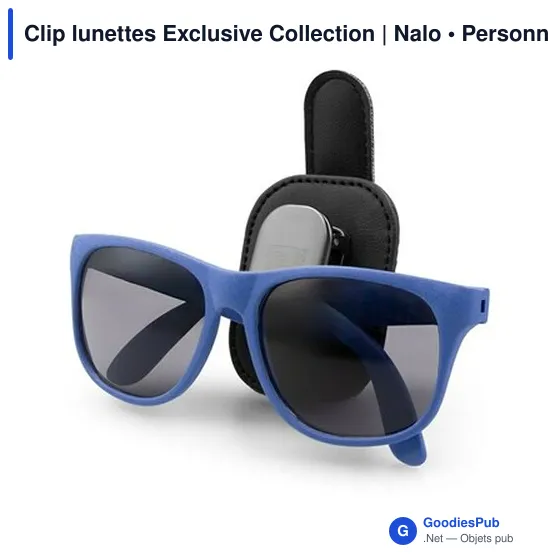 Clip à lunettes personnalisable Nalo pour un rangement pratiqueavec logo - Image 5