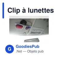 Clip à lunettes personnalisable Nalo pour un rangement pratiqueavec logo - Miniature 7