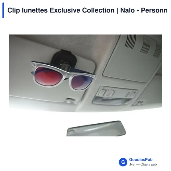 Clip à lunettes personnalisable Nalo pour un rangement pratiqueavec logo - Image 7