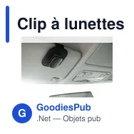 Clip à lunettes personnalisable Nalo pour un rangement pratiqueavec logo - Miniature 8