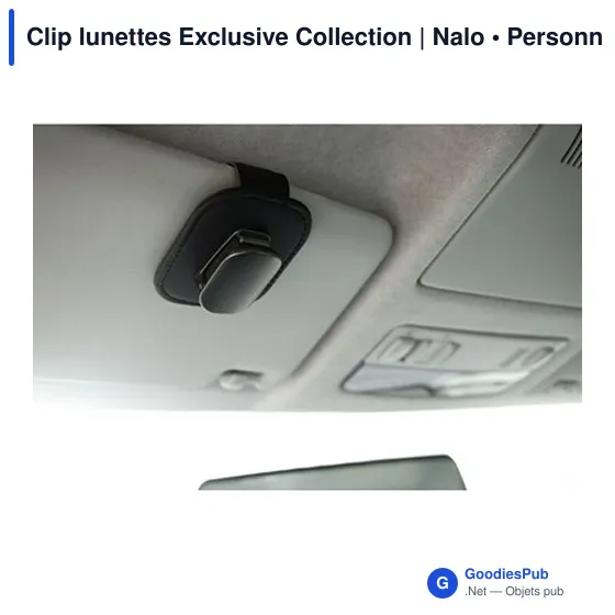 Clip à lunettes personnalisable Nalo pour un rangement pratiqueavec logo - Image 8