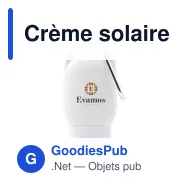 Crème solaire personnalisable Clip-On SPF 30 avec logo - Miniature 1