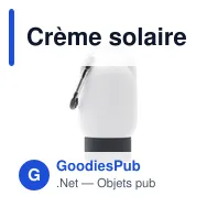 Crème solaire personnalisable Clip-On SPF 30 avec logo - Miniature 12