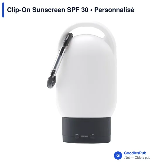 Crème solaire personnalisable Clip-On SPF 30 avec logo - Image 12