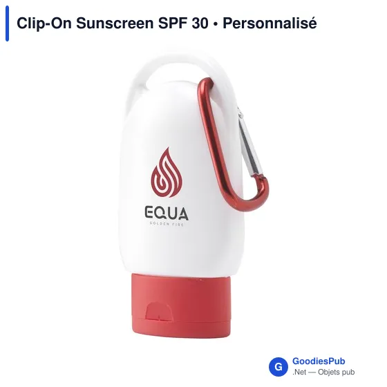 Crème solaire personnalisable Clip-On SPF 30 avec logo - Image 5