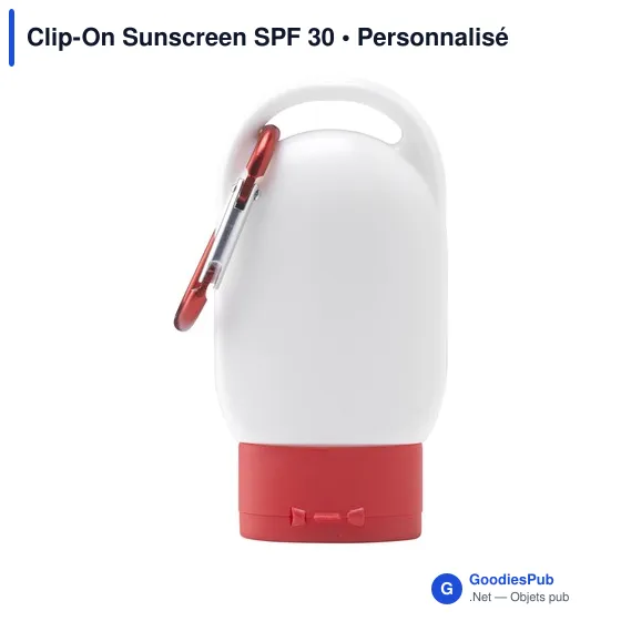 Crème solaire personnalisable Clip-On SPF 30 avec logo - Image 6