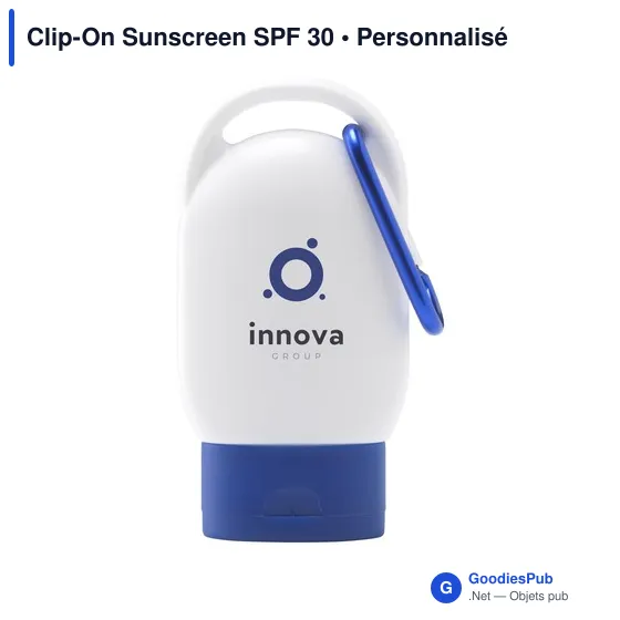 Crème solaire personnalisable Clip-On SPF 30 avec logo - Image 7
