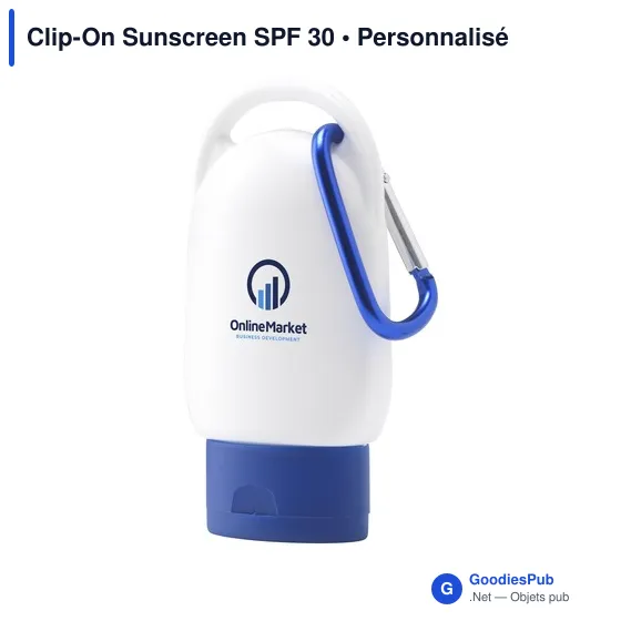 Crème solaire personnalisable Clip-On SPF 30 avec logo - Image 8