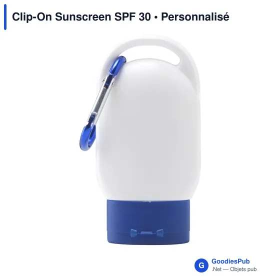 Crème solaire personnalisable Clip-On SPF 30 avec logo - Image 9