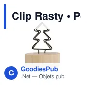 Clip Rasty personnalisable en bois avec logo pour bureau - Miniature 1