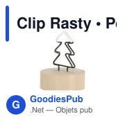 Clip Rasty personnalisable en bois avec logo pour bureau - Miniature 4