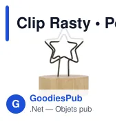 Clip Rasty personnalisable en bois avec logo pour bureau - Miniature 7