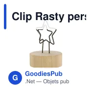 Clip Rasty personnalisable en bois avec logo pour bureau - Miniature 9