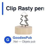 Clip Rasty personnalisable en bois avec logo pour bureau - Miniature 10