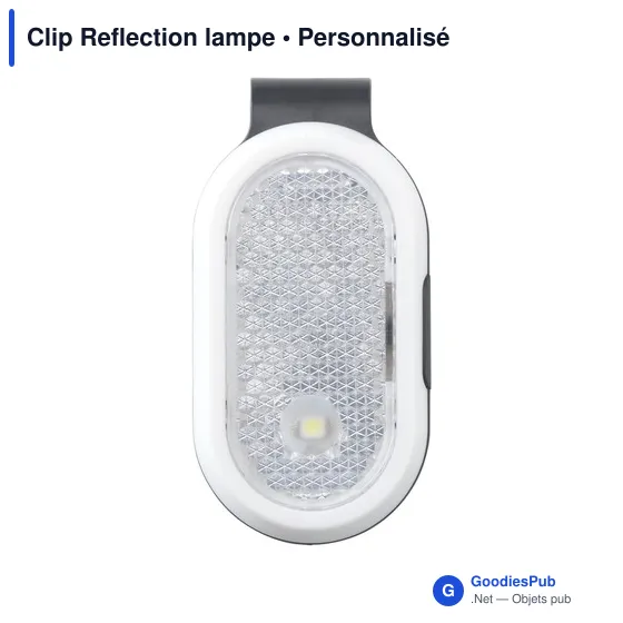 Lampe Clip Reflection personnalisable avec logo - sécurité et visibilité - Image 1