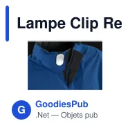 Lampe Clip Reflection personnalisable avec logo - sécurité et visibilité - Miniature 2