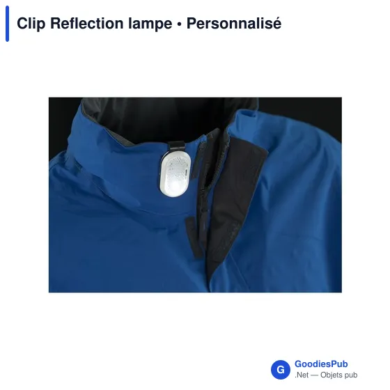 Lampe Clip Reflection personnalisable avec logo - sécurité et visibilité - Image 2