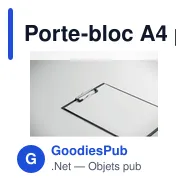 Porte-bloc A4 personnalisable avec pince pour logo - CLIPA - Miniature 11