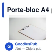 Porte-bloc A4 personnalisable avec pince pour logo - CLIPA - Miniature 5