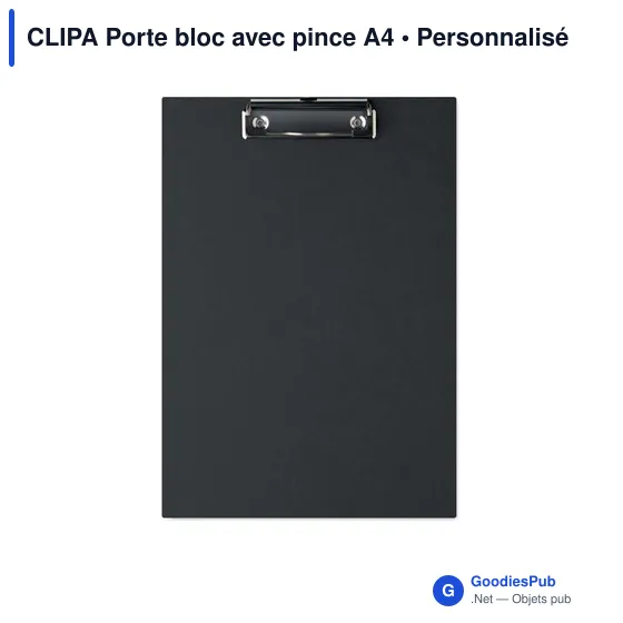 Porte-bloc A4 personnalisable avec pince pour logo - CLIPA - Image 6