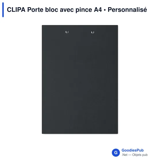 Porte-bloc A4 personnalisable avec pince pour logo - CLIPA - Image 7
