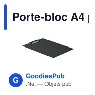 Porte-bloc A4 personnalisable avec pince pour logo - CLIPA - Miniature 9
