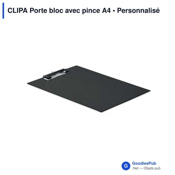 Porte-bloc A4 personnalisable avec pince pour logo - CLIPA - Image 9