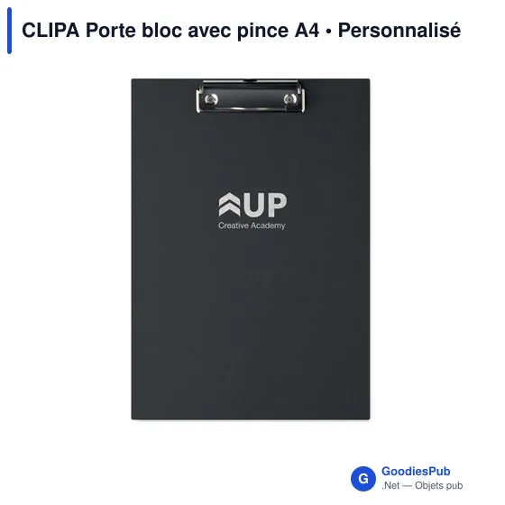 Porte-bloc A4 personnalisable avec pince pour logo - CLIPA - Image 10