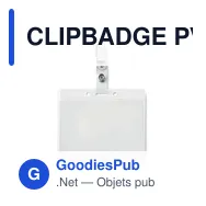 CLIPBADGE PVC badge holder - Miniature 1