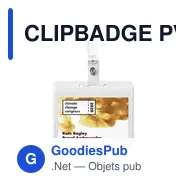 CLIPBADGE PVC badge holder - Miniature 3