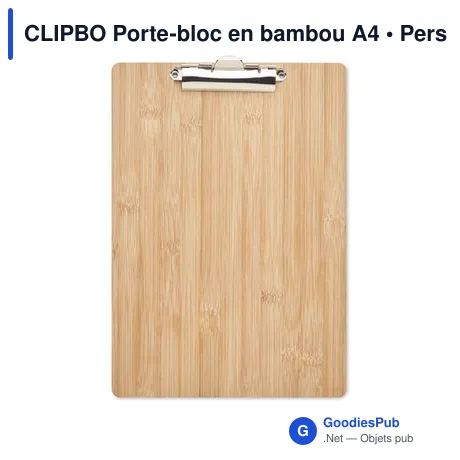 CLIPBO Porte-bloc en bambou A4