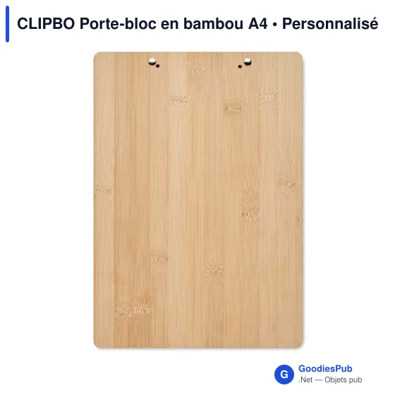CLIPBO Porte-bloc en bambou A4 - Image 3