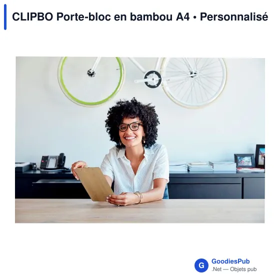 CLIPBO Porte-bloc en bambou A4 - Image 6