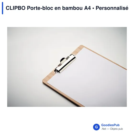 CLIPBO Porte-bloc en bambou A4 - Image 7